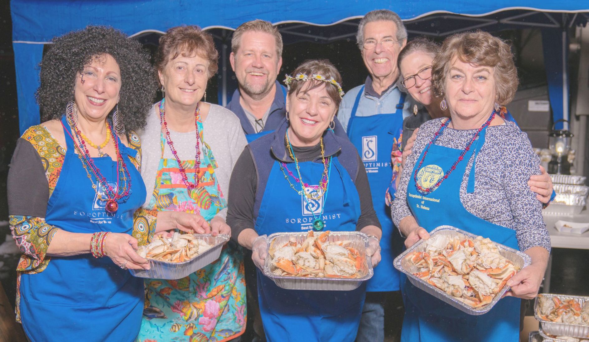 Kitchen crew for Soroptimist St. Helena crab feed